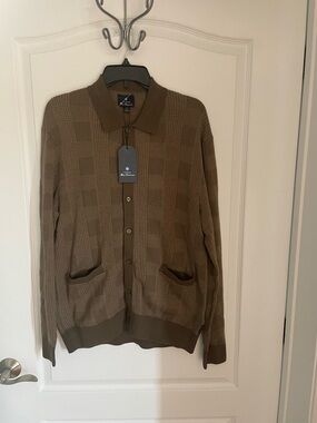 NWT Ben Sherman Canteen Mens Shawl blend Cotton Cardigan Sweater size Medium